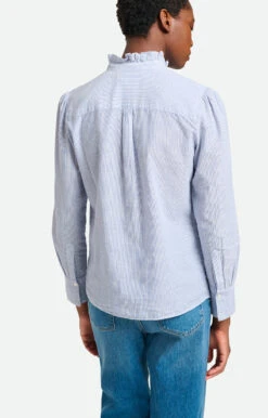 Vanessa Bruno | Nicolas Blouse - White/Blue -Clothing Best Sale 01W022643C.1665142949