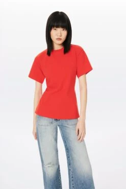 Victoria Beckham | Twist Back T-Shirt - Red -Clothing Best Sale 092 59 VICTORIA BECKHAM TWIST BACK T SHIRT IN RED 1222JTS003539A 3156 2700 4050 LR 2600x 13832113 276c 4aea 8733 9f67093082c6 scaled