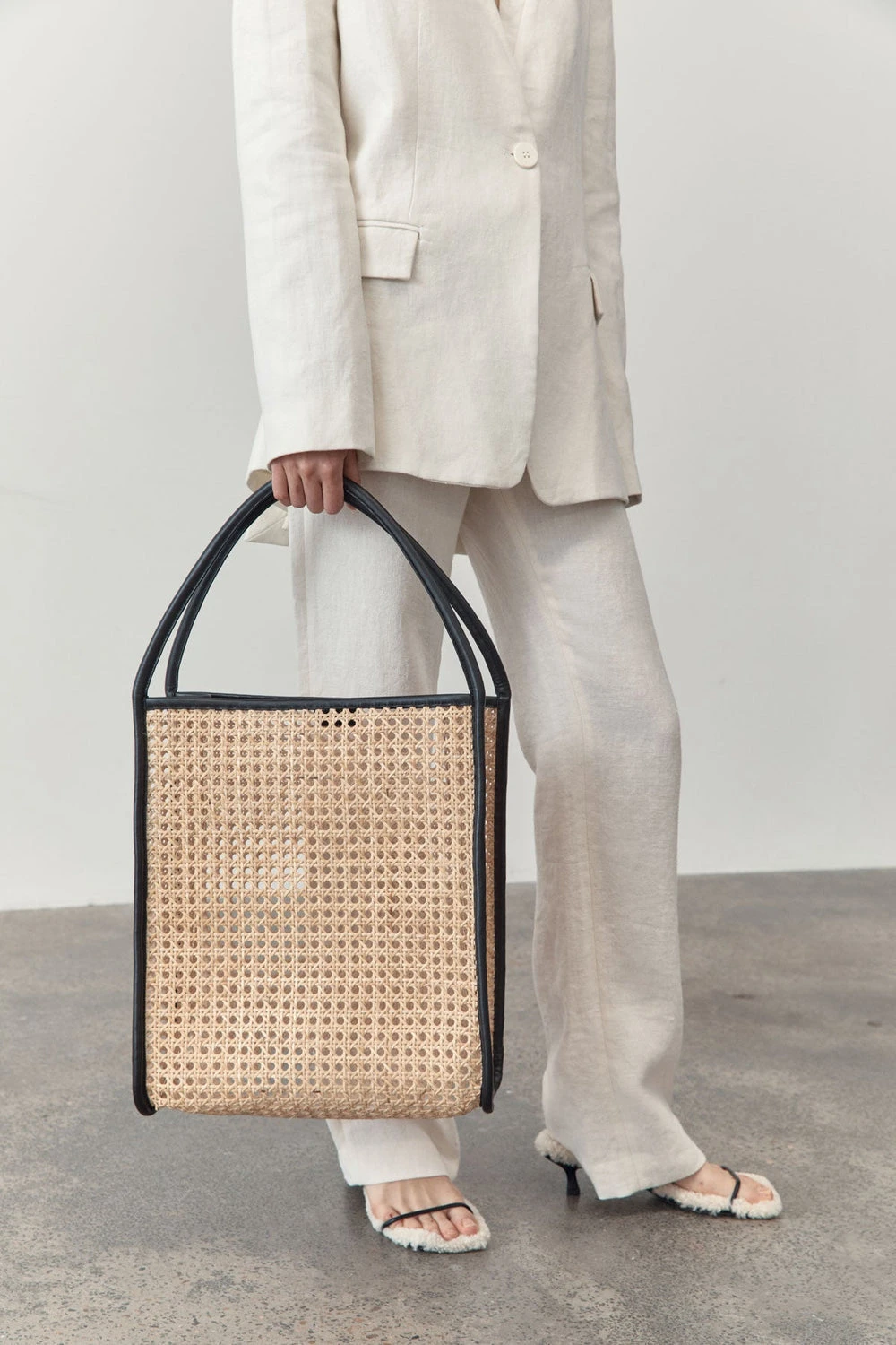 St Agni | Rattan Tote Bag - Natural - Image 2