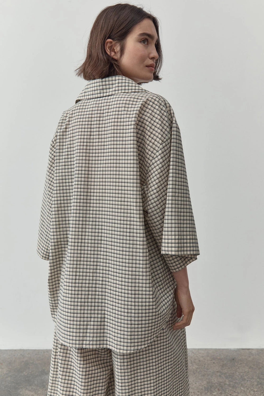 St Agni | Short Sleeve Cotton Shirt - Bijou Check - Image 4