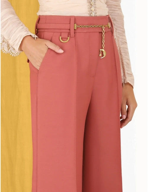 Zimmermann | Kaleidoscope Wide Leg Pant - Lipstick 4 Zimmermann | Kaleidoscope Wide Leg Pant - Lipstick - Image 4