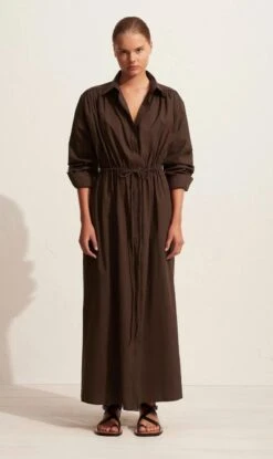 Matteau | Drawcord Shirt Dress - Carob