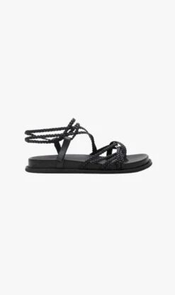 La Tribe | Plaited Sandal - Black