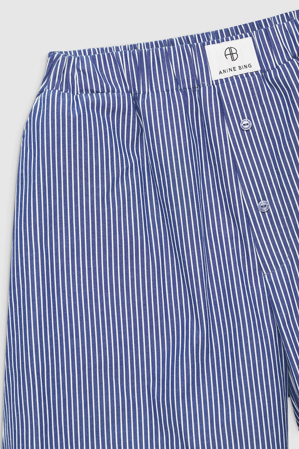 Anine Bing | Liam Boxer Short - Blue And White Stripe 5 Anine Bing | Liam Boxer Short - Blue And White Stripe - Image 5