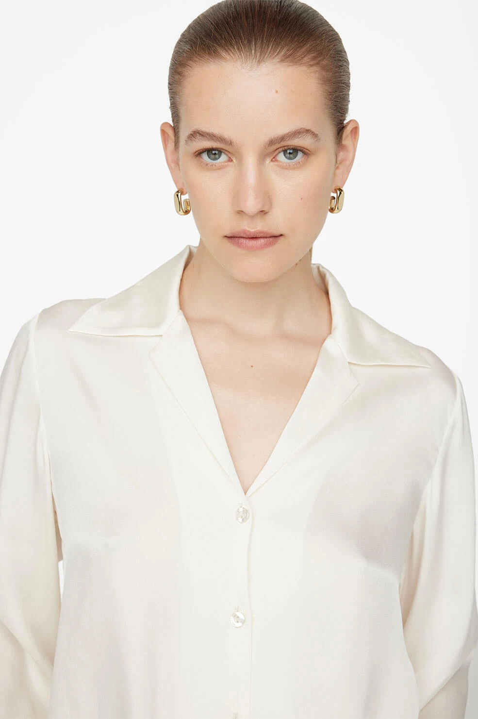 Anine Bing | Mylah Shirt - Pearl 5 Anine Bing | Mylah Shirt - Pearl - Image 5