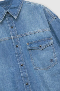 Anine Bing | Sloan Shirt - Panama Blue -Clothing Best Sale AB SLOAN SHIRT PANAMA BLUEA 07 3785 447 1 700x 6e7af108 079e 48e5 a1e5 b83deb698b72