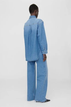 Anine Bing | Sloan Shirt - Panama Blue -Clothing Best Sale AB SLOAN SHIRT PANAMA BLUEA 07 3785 447 0592 700x c6759e27 516a 4ab6 8847 11a6d5fc37d5