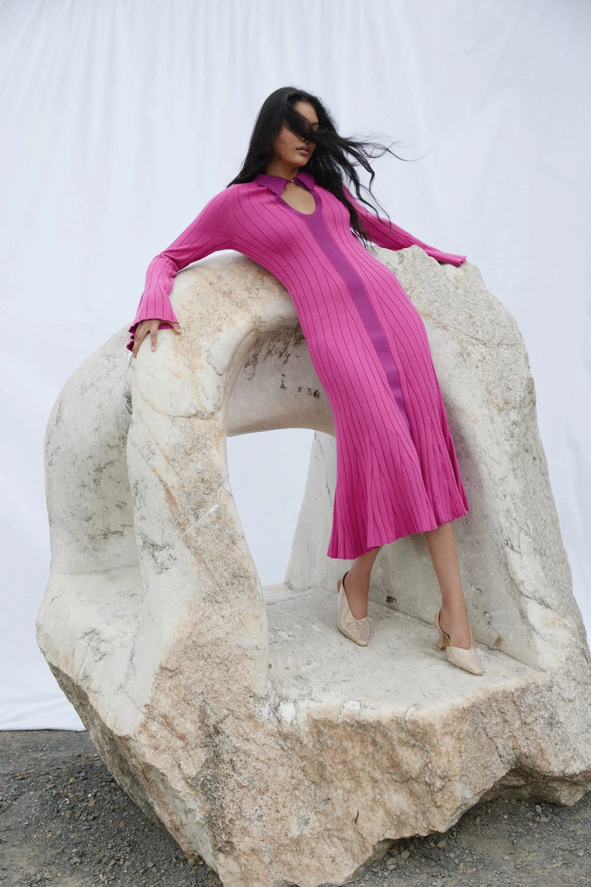 Acler | Flint Dress - Flamingo Mix 5 Acler | Flint Dress - Flamingo Mix - Image 5