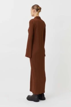 Camilla And Marc | Lumi Shirt Dress - Walnut -Clothing Best Sale C M CAMILLA AND MARC Lumi ribbed maxi shirt dress brown 4 1200x1800 2x 28e22809 a485 42e7 a738 bb757b93d333
