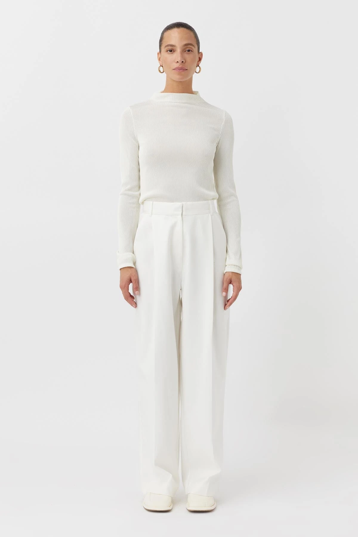 CAMILLA AND MARC | Wells High Waisted Pant - Cream 7 CAMILLA AND MARC | Wells High Waisted Pant - Cream - Image 7
