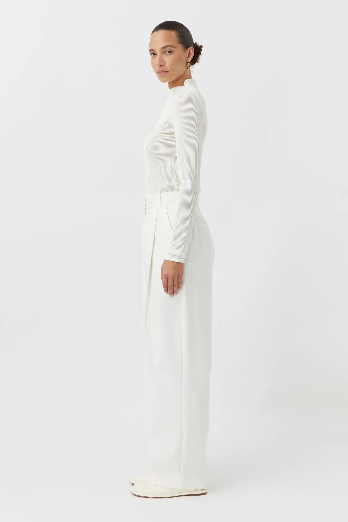 CAMILLA AND MARC | Wells High Waisted Pant - Cream 5 CAMILLA AND MARC | Wells High Waisted Pant - Cream - Image 5