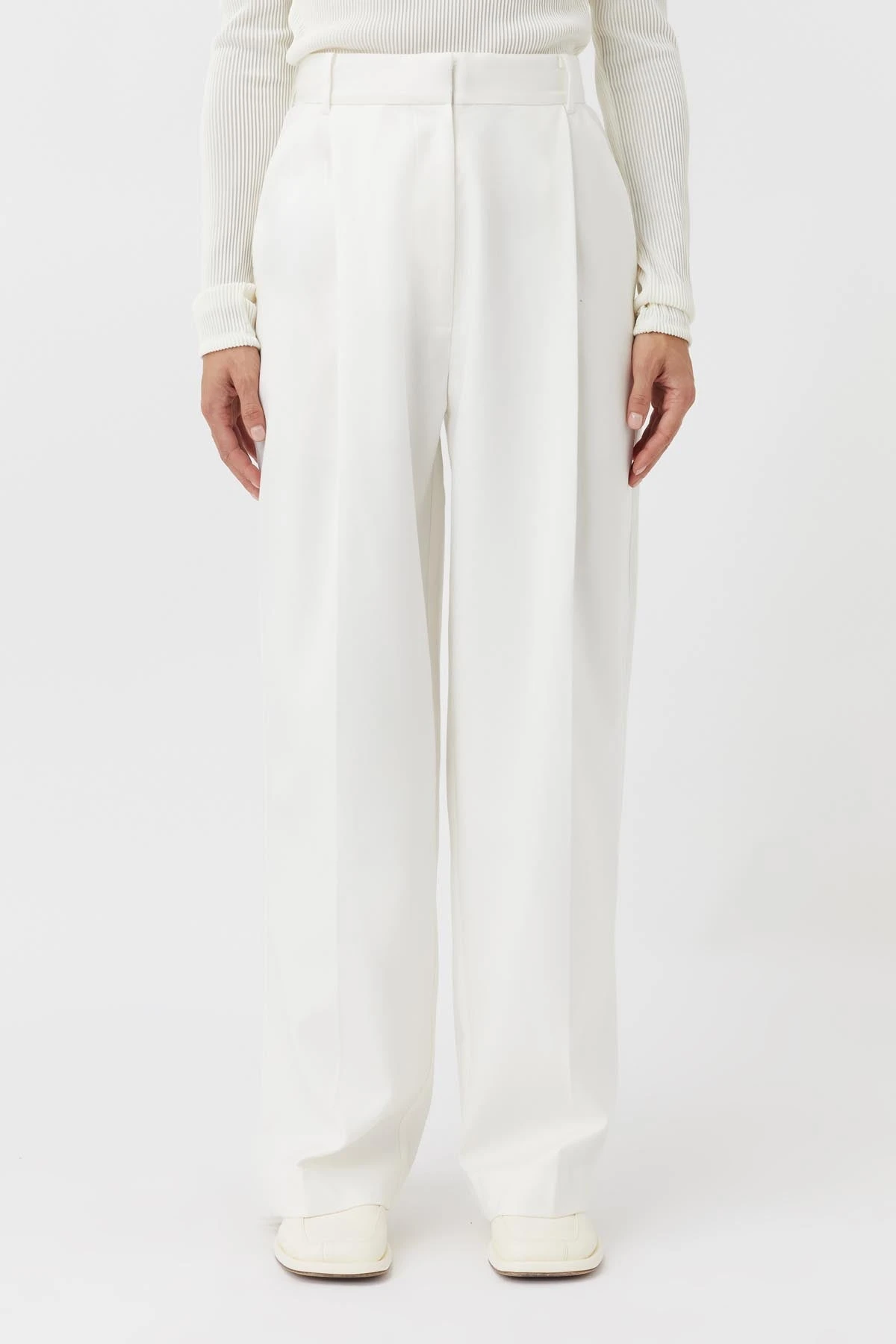 CAMILLA AND MARC | Wells High Waisted Pant - Cream 6 CAMILLA AND MARC | Wells High Waisted Pant - Cream - Image 6