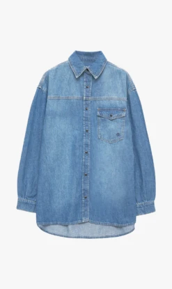 Anine Bing | Sloan Shirt - Panama Blue