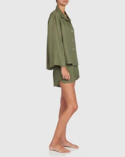 Jasmine And Will | Anjuna Linen Set - Olive -Clothing Best Sale S17 22059 Jasmine Will 0786