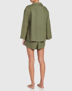 Jasmine And Will | Anjuna Linen Set - Olive -Clothing Best Sale S17 22059 Jasmine Will 0801