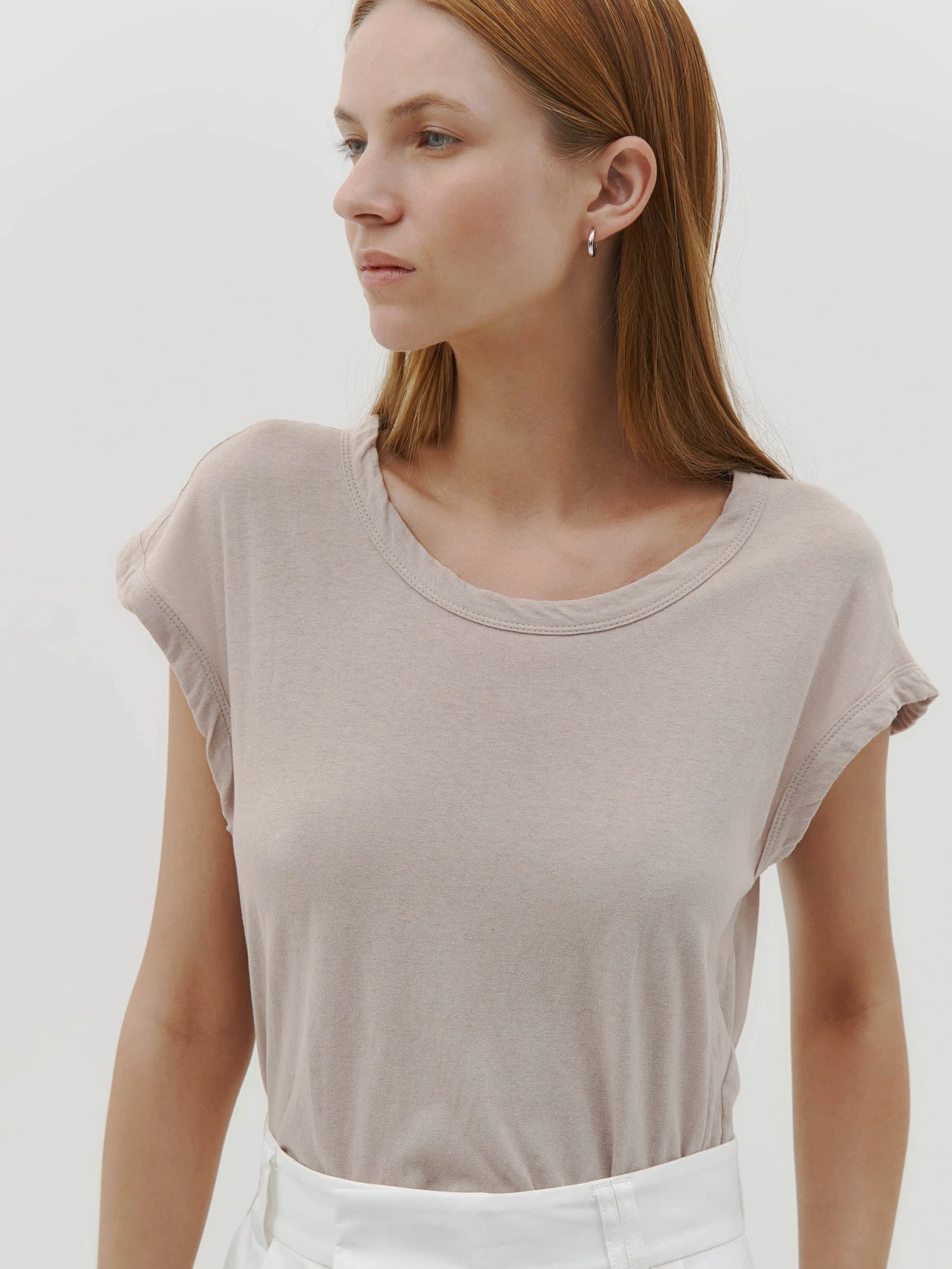 Bassike | Slim Muscle Tank - Light Hazelnut 2 Bassike | Slim Muscle Tank - Light Hazelnut - Image 2