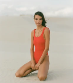 Hunza G | Square Neck Swimsuit - Red -Clothing Best Sale Screenshot2023 01 10at11.04.32AM