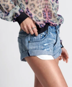 One Teaspoon | Bandit Low Waist Denim Short - Fresh Blue -Clothing Best Sale Screenshot 2023 01 10 at 1.09.07 PM 1