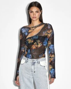 Ksubi | Transfer Ls Top - Cyberflora -Clothing Best Sale TOP TRANSFER LS CYBERFLORA 2094