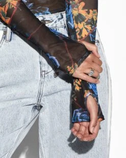 Ksubi | Transfer Ls Top - Cyberflora -Clothing Best Sale TOP TRANSFER LS CYBERFLORA 2106