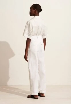 Matteau | Broderie Trim Shirt - White 8 Matteau | Broderie Trim Shirt - White -Clothing Best Sale The Embroidered Short Sleeve Short Relaxed Cargo Pant White 2 1440x 65559b41 2f07 42d2 8dcf b036e53b7286