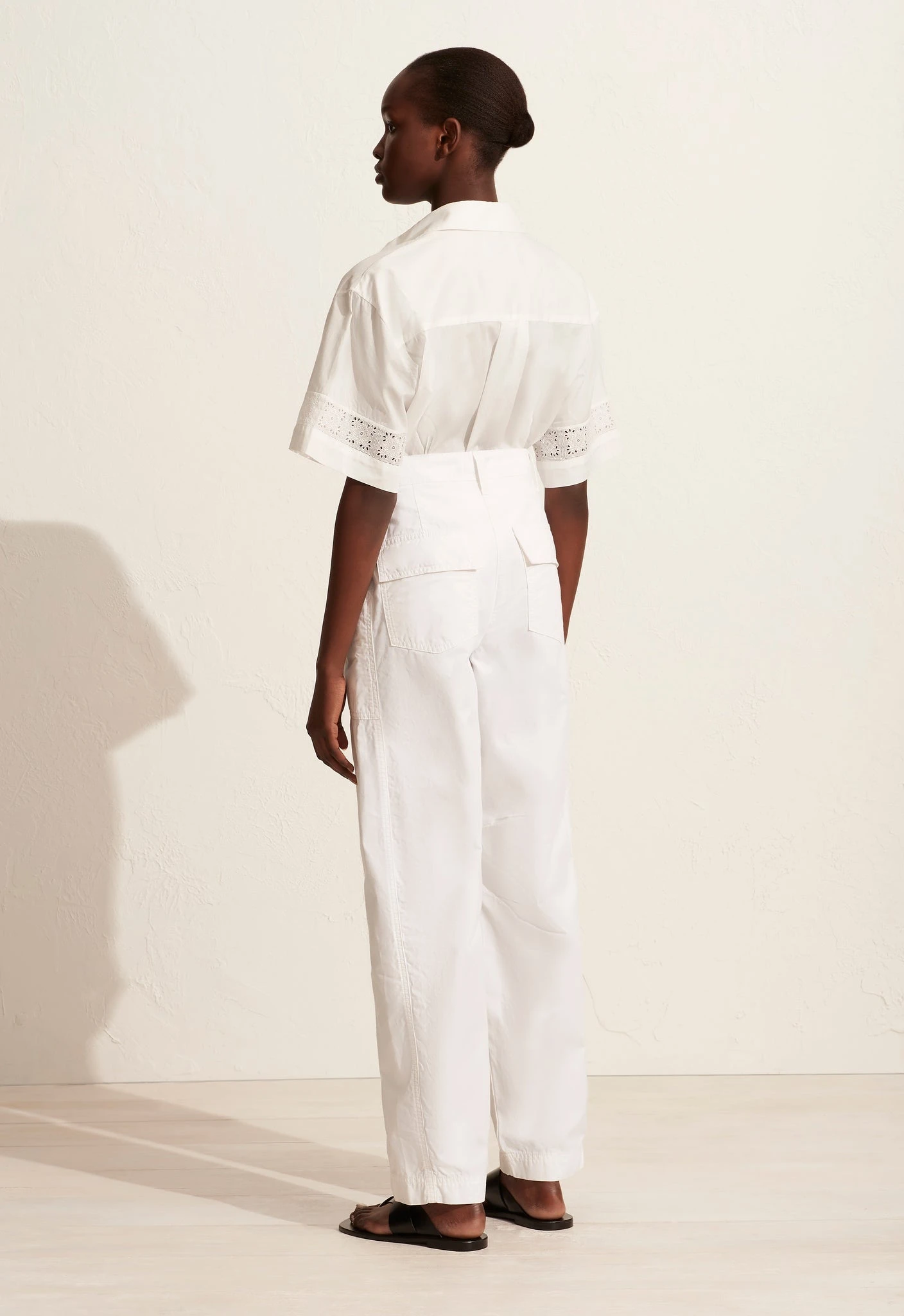 Matteau | Broderie Trim Shirt - White 4 Matteau | Broderie Trim Shirt - White - Image 4