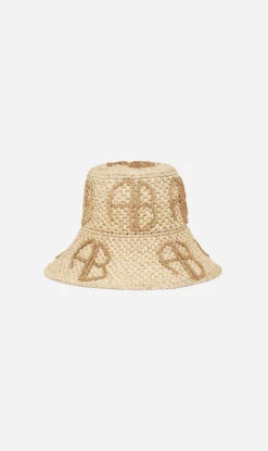 Anine Bing | Cabana Bucket Hat - Natural Straw