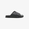 La Tribe | Woven Crossover Slide - Black
