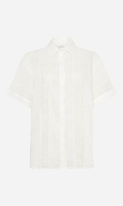 Matteau | Broderie Trim Shirt - White
