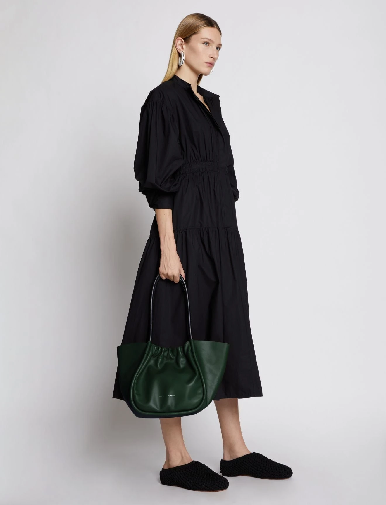 Proenza Schouler | Large Ruched Tote - Dark Green 4 Proenza Schouler | Large Ruched Tote - Dark Green - Image 4