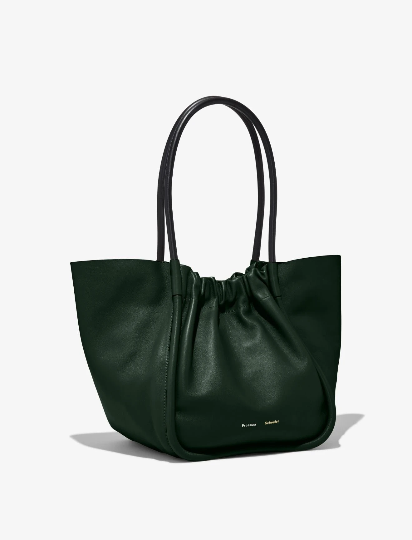 Proenza Schouler | Large Ruched Tote - Dark Green 2 Proenza Schouler | Large Ruched Tote - Dark Green - Image 2