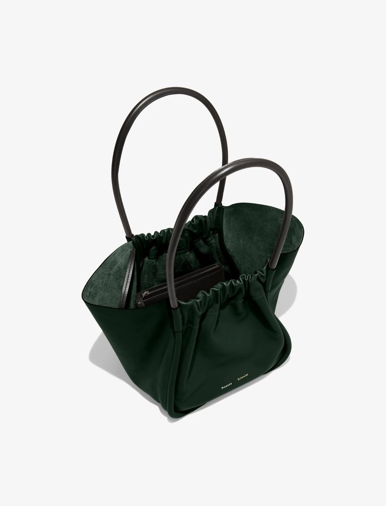 Proenza Schouler | Large Ruched Tote - Dark Green 3 Proenza Schouler | Large Ruched Tote - Dark Green - Image 3