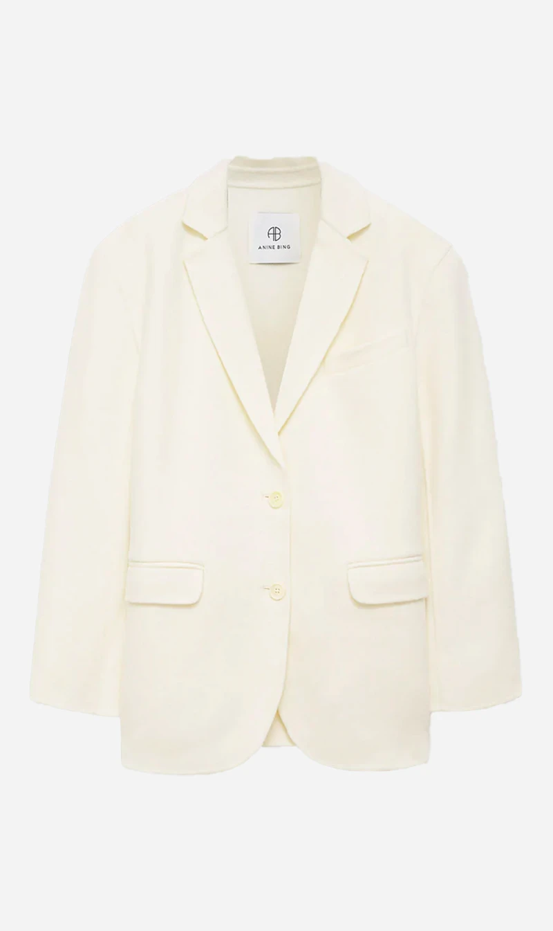 Anine Bing | Quinn Blazer - White 1 Anine Bing | Quinn Blazer - White