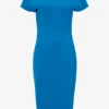 Victoria Beckham | Spiral Seam T.Shirt Fitted Dress - Sky Blue